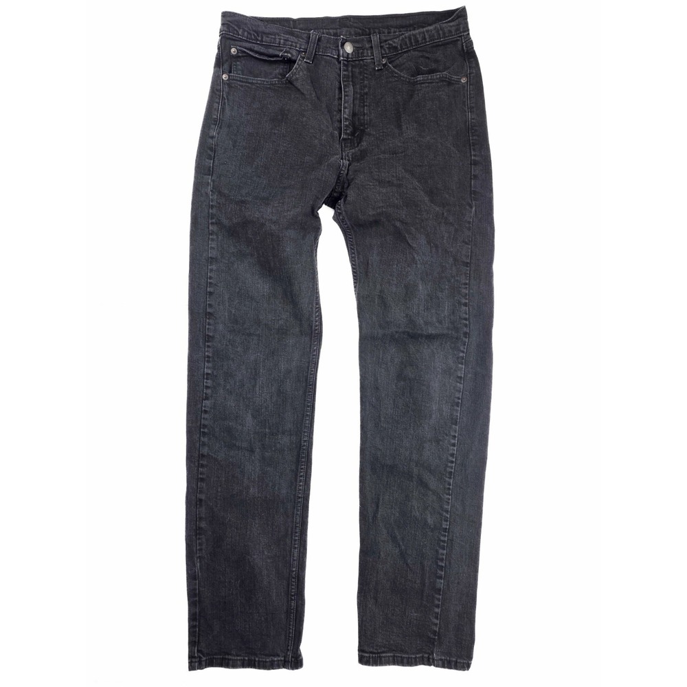 Levi's 505 Regular Fit Black Wash‎ Denim Straight Leg Jeans Men's Size 34x34
